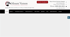 Desktop Screenshot of mountvernonvethospital.com