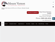 Tablet Screenshot of mountvernonvethospital.com